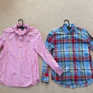 Ralph Lauren Kids Pink and Multicolor Button-Down Shirts